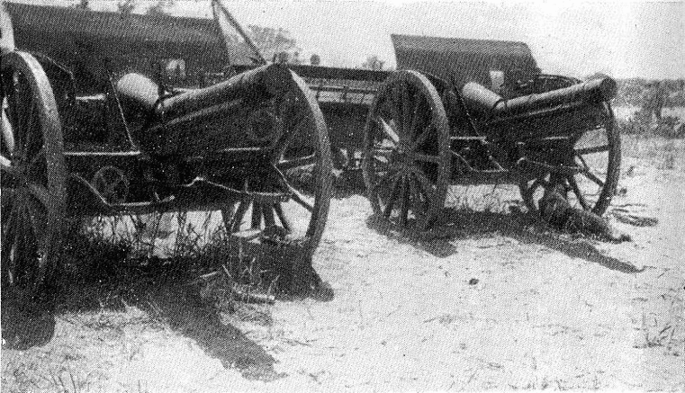 صورة لمدافع- m75- 30/Krupp M03L الخاصة بالجيش العثماني في غزة